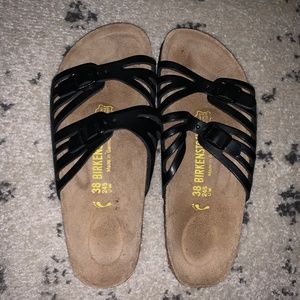 Black Granada Soft Footbed Birkenstocks